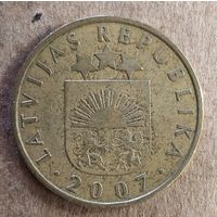 Латвия 2-я республика 20 сантимов , 2007 г., KM# 22.1