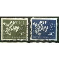 ГЕРМАНИЯ, ФРГ - 1961 [Mi. 367-368]  Гашеная (DE03)
