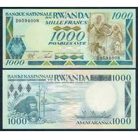 Руанда 1000 франков 1988 год, UNC