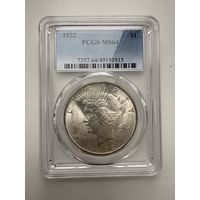 США. 1 доллар 1922. PCGS MS64.