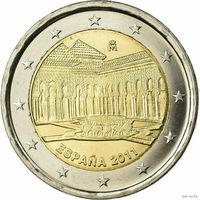 2 евро 2011 Испания Альгамбра Гранада UNC из ролла