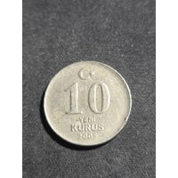 Турция 10 новых курушей 2005