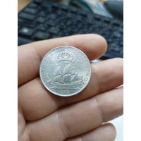 2 кроны 1938 Швеция,300 лет поселению Делавэр