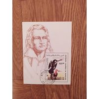 Мавритания блок 1985 г. Птицы.