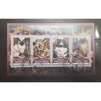 Того. 2016 год. Фауна. Кошки. Блок (малый лист 4 марки) (739)