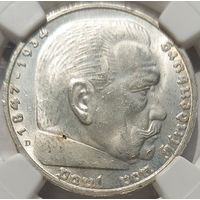 5 марок 1935 D MS-64 NGC РЕДКОСТЬ!!!