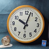 Старт с 1 Рубля !!! Огромные настенные железнодорожные часы D=35см 1989г СССР !!!