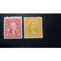 США\а90\ 1923 скотт561-562 зубц.11 президент кц28дол\40мих.\