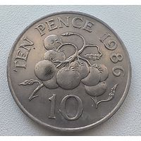Гернси 10 Пенсов, 1986  5-9-19
