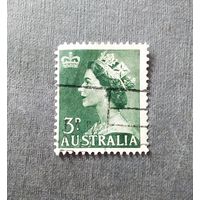 Марка Австралия 1953 год Королева