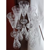 Фужеры. Высота 20 см. Хрусталь. Ручная гравировка