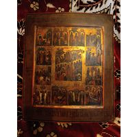 Икона "Двунадесятные праздники" 19 век