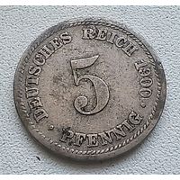 Германия 5 пфеннигов, 1900 D  2-1-61