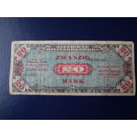Германия 20 марок 1944 г.  Оккупация союз. войсками.
