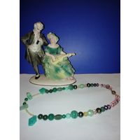 Уникальное красивое колье-бусы из натуральных дорогих камней.