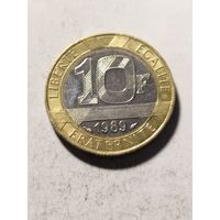 Франция 10 франков 1989