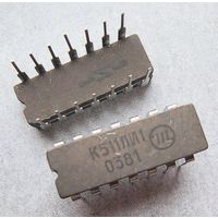 К511ЛИ1 Логическая микросхема. 2 логических элемента "4И" с расширением по "И" и открытым коллекторным выходом