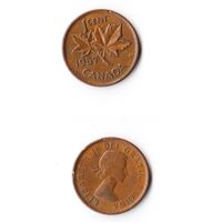 1 цент Канада 1957 года