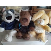 Плюшевые игрушки 25 см Nici(Германия),Аврора (Корея)одним лотом 3 ед.