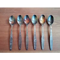 Ложки чайные Этно, мельхиор. Кольчугино, СССР