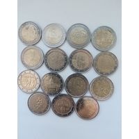 Сборный лот монет 2 евро.