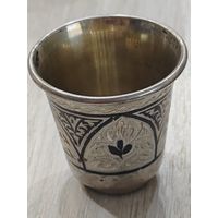 Серебряный с позолотой. Стопарь - наперсток. Нечастый. СССР. 24+ грамм