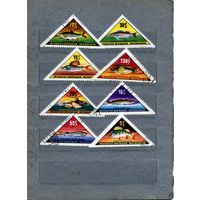 МОНГОЛИЯ, 1962  РЫБЫ,   серия  8м   гашен
