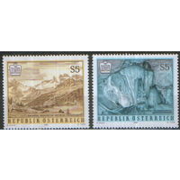 Полная серия из 2 марок 1987г. Австрия "Живописные красоты Австрии" MNH