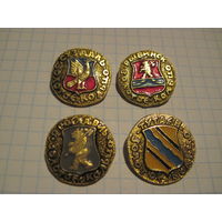 Города. 4 значка/5 с рубля!