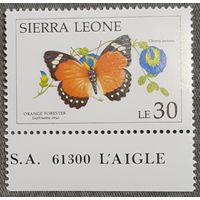1991  Бабочка( Оранжевый лесовик)  Сьерра -Леоне