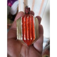 Елочная игрушка гофрированный китайский фонарик. Старая. (С)