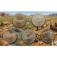 США 5 центов Освоение Дикого Запада. Бизон. Франклин Бенджамин. UNC. Сторгуй за свою цену, предложи обмен!