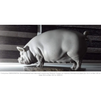 - Статуэтка СВИНОМАТКА Мрамор Вес 25.1 кг 50.5х28х19.5 см выставочный ЭКСКЛЮЗИВ !