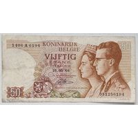 Бельгия 50 франков 1966 г.