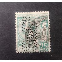 Монако 1891 Mi16. Стандарт. перфин. кц22евр \239фк\