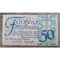 Werty71 Германия 50000000 марок 1923 50 миллионов банкнота Фрайталь Саксония