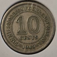 Малайя 10 центов, 1949