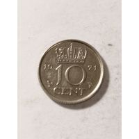 Нидерланды 10 центов 1971