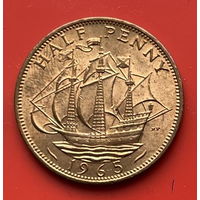 33-08 Великобритания 1/2 пенни 1965 г.