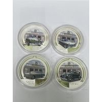 4 монеты Ниуэ 2008 года серебро Автопром