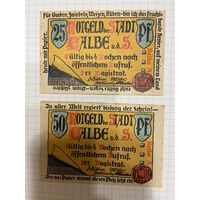 Нотгельд 25-50-75-100 пфеннигов Германия Альбе-0301