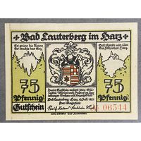 Нотгельд Бад-Лаутерберг 75 пфеннигов 1921 год. Веймарская республика