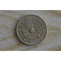 Италия 200 лир 1994 с 1 руб
