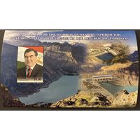 Таджикистан 2016 25 лет Независимости Таджикистана. Рахмон. Горы. Блок  MNH