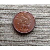 Werty71 Норвегия 1 эре 1971 белка