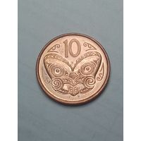 Новая Зеландия 10 центов 2011 года .