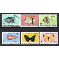 175-летие со дня рождения натуралиста Филиппа Роеи Куба 1974 год серия из 6 марок