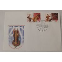 Конверт первого дня гашения "Совместный выпуск Беларуси и Азербайджана. Музыкальные инструменты"