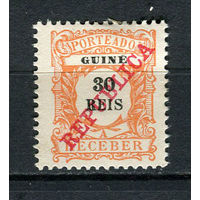 Португальские колонии - Гвинея - 1911 - Надпечатка REPUBLICA на 30R. Portomarken - [Mi.14p] - 1 марка. Чистая без клея.  (Лот 63Gx)-T4P26