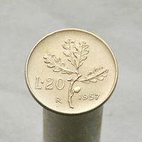Италия 20 лир 1957